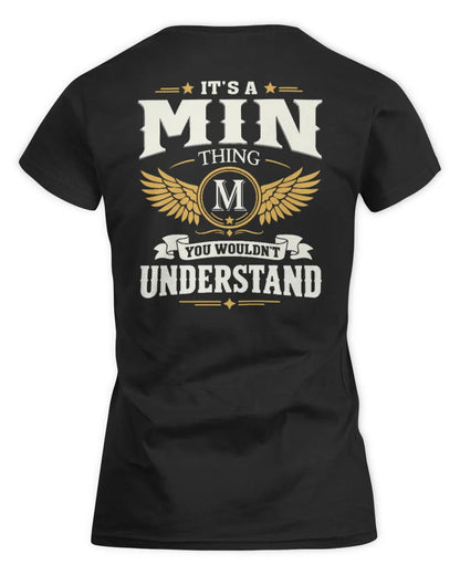 MIN KT06-M008 It’s a [NAME] Thing – You Wouldn’t Understand | Personalized Vintage T-Shirt - Women's Standard T-Shirt - Black