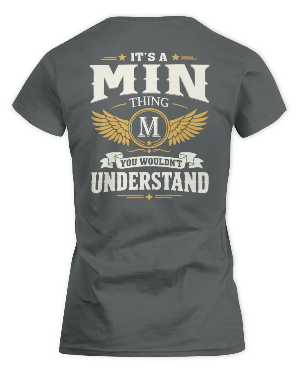 MIN KT06-M008 It’s a [NAME] Thing – You Wouldn’t Understand | Personalized Vintage T-Shirt - Women's Standard T-Shirt - Charcoal