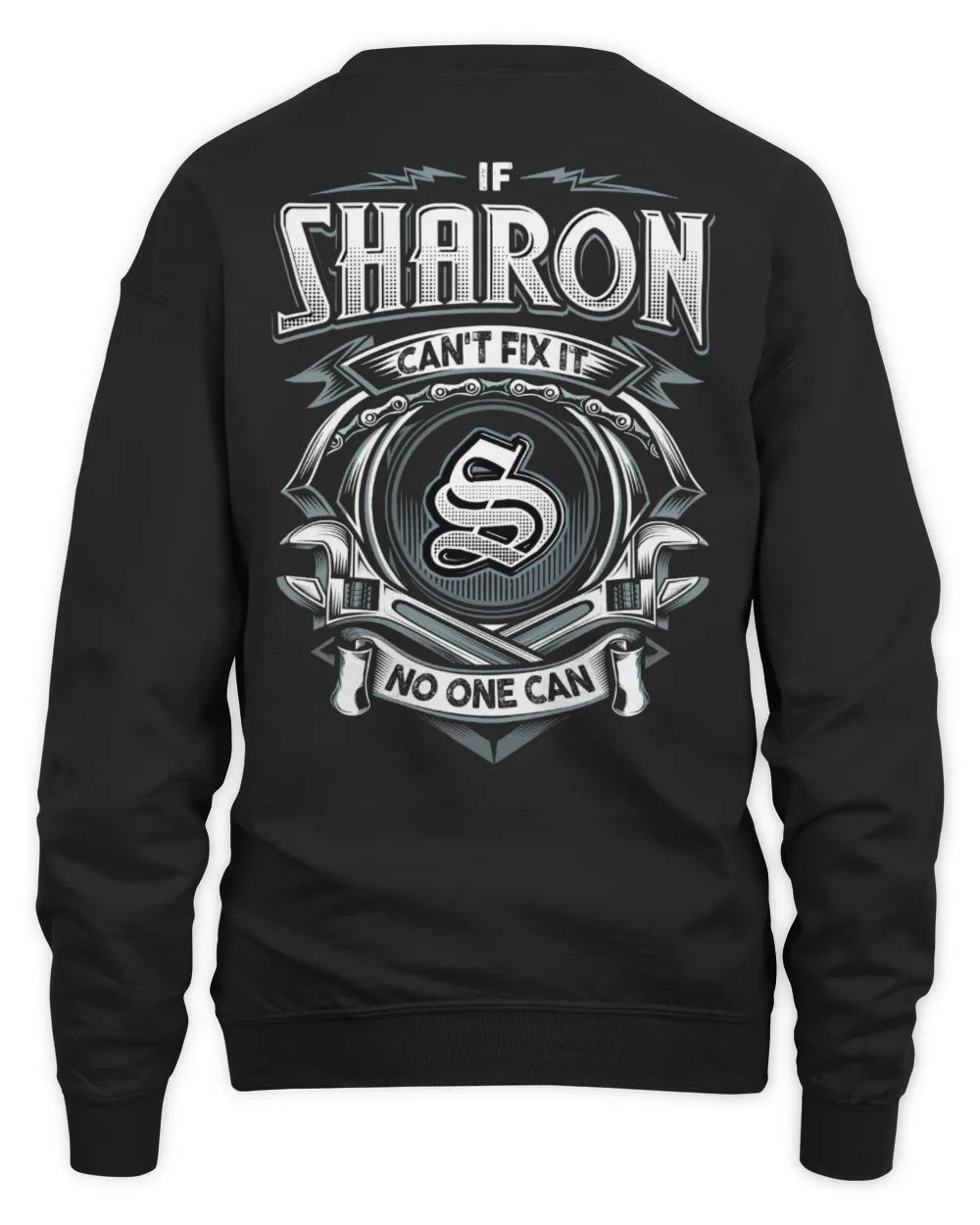 SHARON AP81-K4-626 - Personalized Ahmed Quote Apparel “If Ahmed Can't Fix It, No One Can” - Unisex Sweatshirt - Black