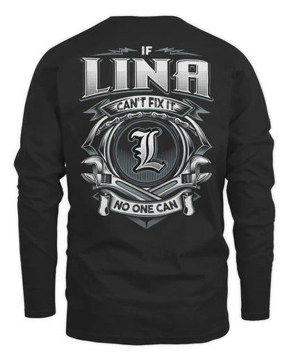 LINA AP81-K4-626 - Personalized Ahmed Quote Apparel “If Ahmed Can't Fix It, No One Can” - Men's Long Sleeved T-Shirt - Black