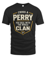 PERRY NT1-K008 Cross A/An NAME, You Deal With the Whole Clan | Personalized Vintage T-Shirt - Unisex Standard T-Shirt - Black