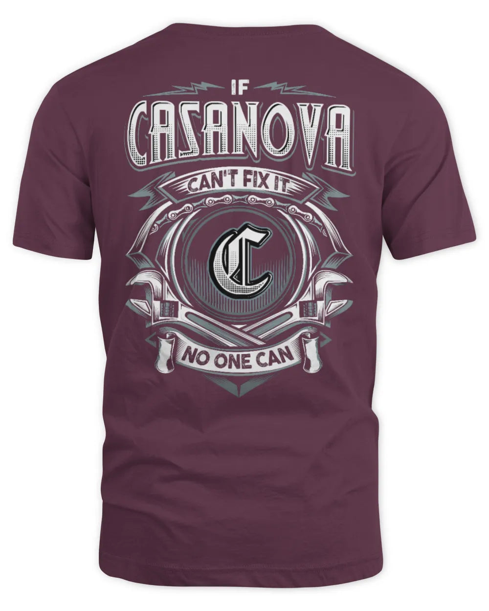 CASANOVA AP81-K4-626 - Personalized Ahmed Quote Apparel “If Ahmed Can't Fix It, No One Can” - Unisex Standard T-Shirt - Maroon