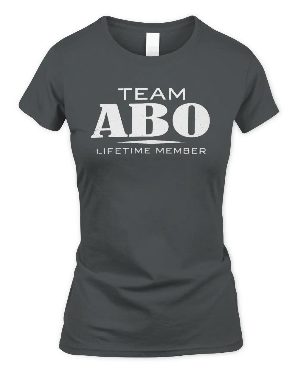ABO BL62-K4-128 - Personalized “Team NAME Lifetime Member” - Women's Standard T-Shirt - Charcoal