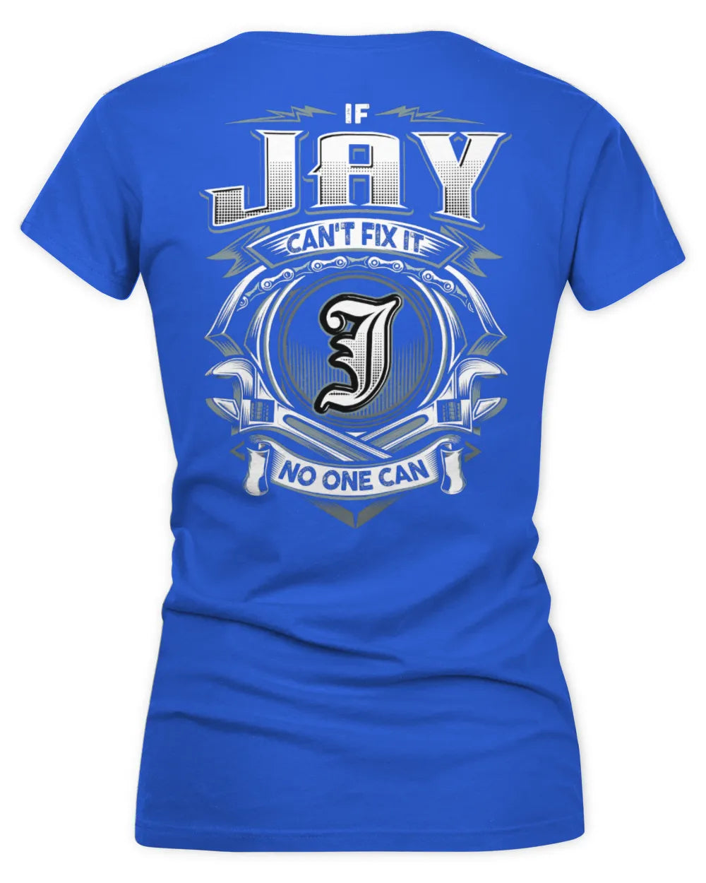 JAY AP81-K4-626 - Personalized Ahmed Quote Apparel “If Ahmed Can't Fix It, No One Can” - Women's V-Neck T-Shirt - Royal
