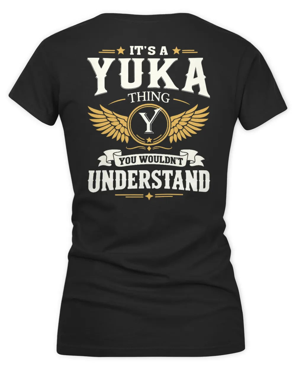 YUKA KT06-M008 It’s a [NAME] Thing – You Wouldn’t Understand | Personalized Vintage T-Shirt - Women's V-Neck T-Shirt - Black