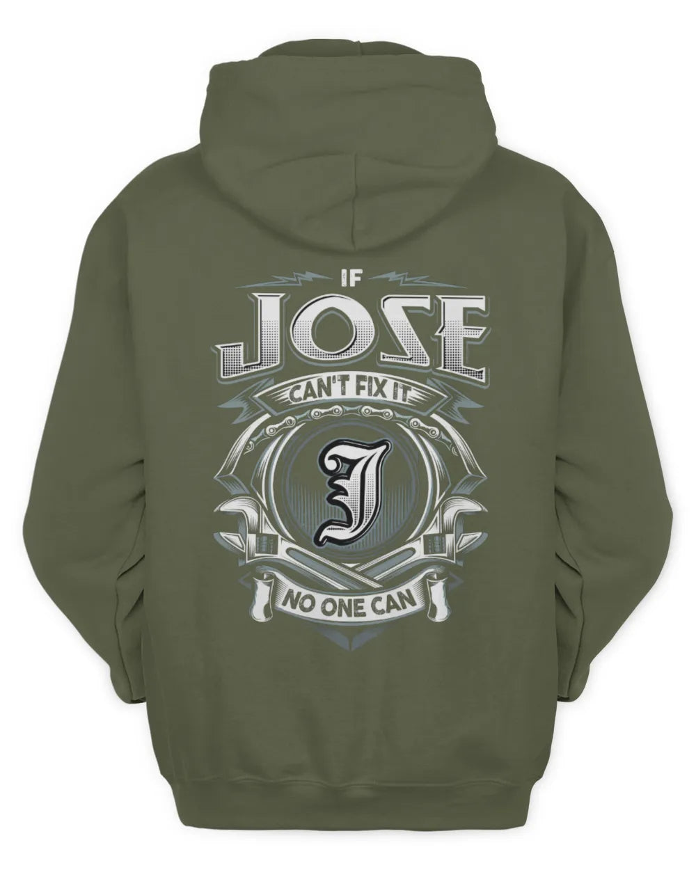 JOSE AP81-K4-626 - Personalized Ahmed Quote Apparel “If Ahmed Can't Fix It, No One Can” - Unisex Hoodie - Military Green