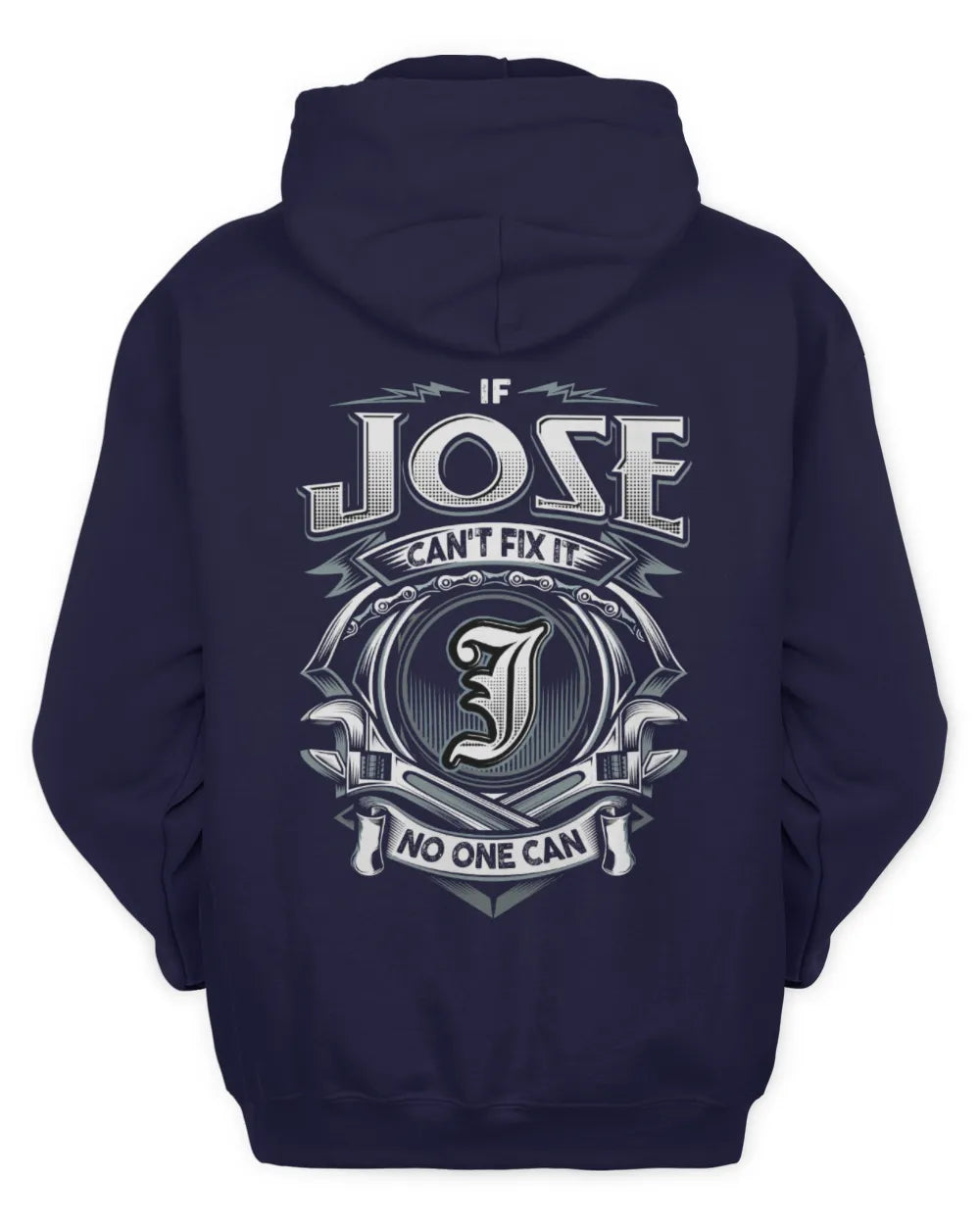 JOSE AP81-K4-626 - Personalized Ahmed Quote Apparel “If Ahmed Can't Fix It, No One Can” - Unisex Hoodie - Navy