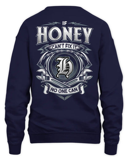 HONEY AP81-K4-626 - Personalized Ahmed Quote Apparel “If Ahmed Can't Fix It, No One Can” - Unisex Sweatshirt - Navy
