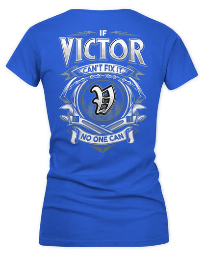 VICTOR AP81-K4-626 - Personalized Ahmed Quote Apparel “If Ahmed Can't Fix It, No One Can” - Women's V-Neck T-Shirt - Royal