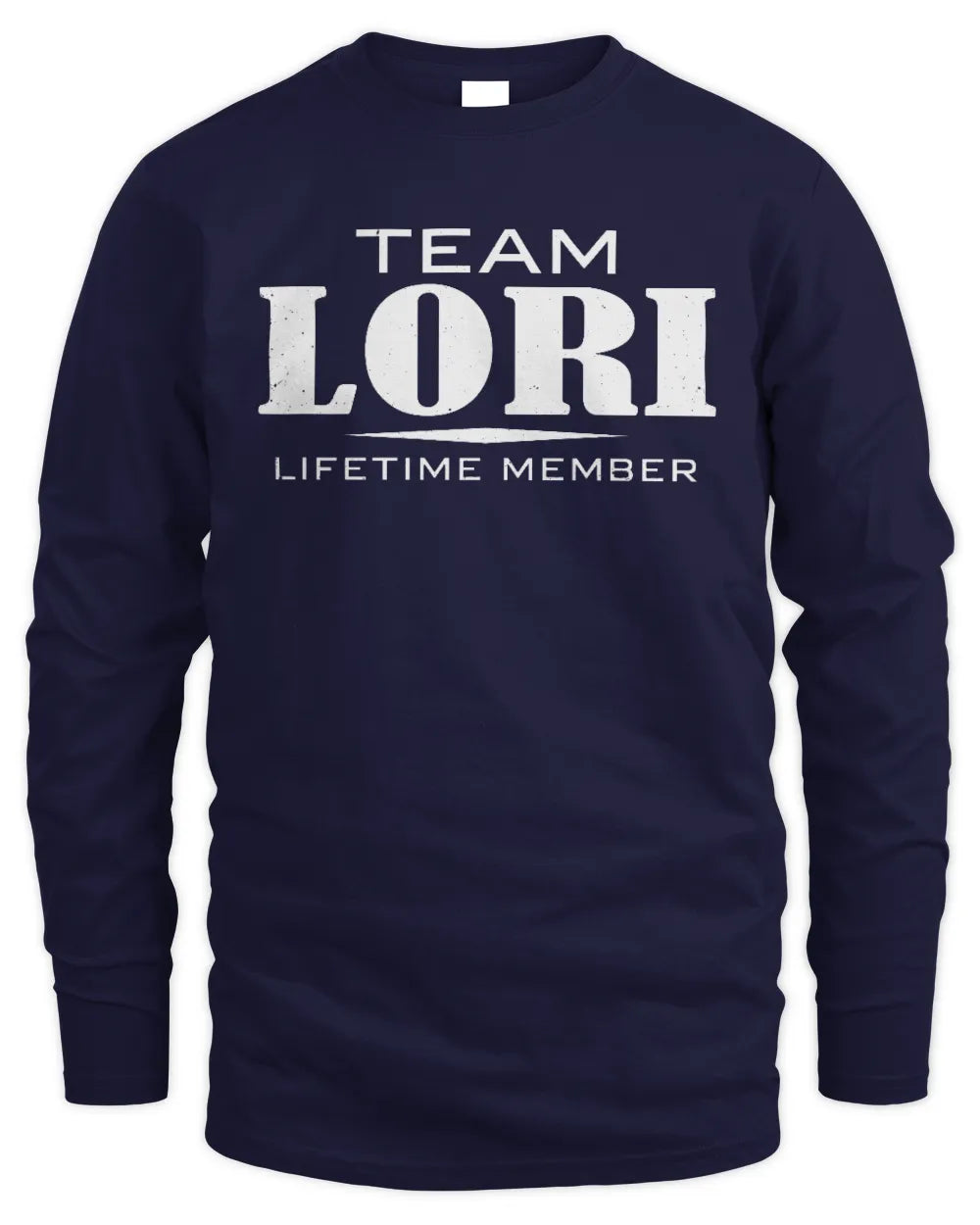 LORI BL62-K4-128 - Personalized “Team NAME Lifetime Member” - Men's Long Sleeved T-Shirt - Navy