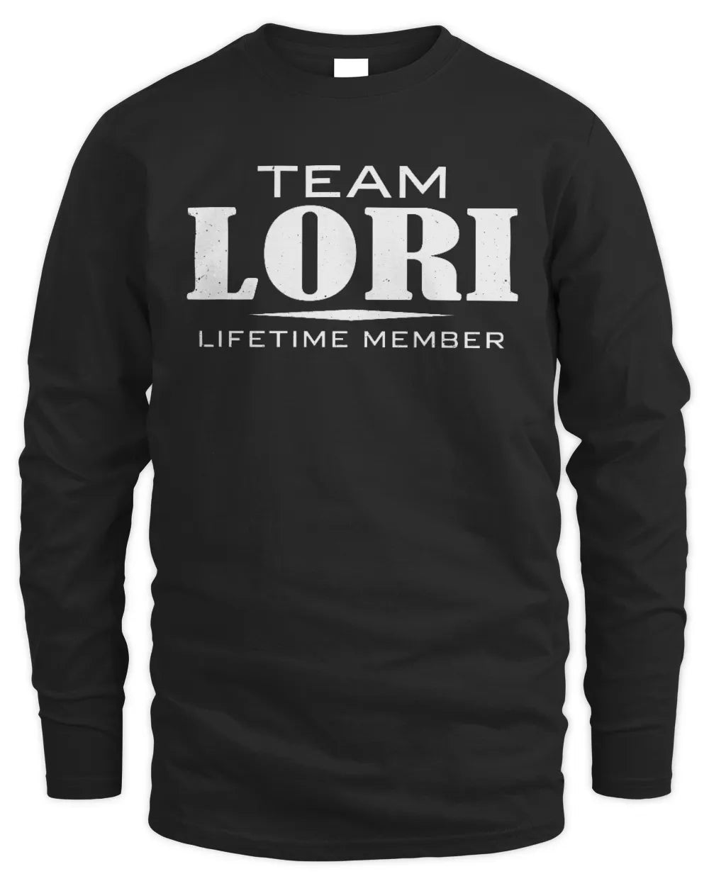 LORI BL62-K4-128 - Personalized “Team NAME Lifetime Member” - Men's Long Sleeved T-Shirt - Black