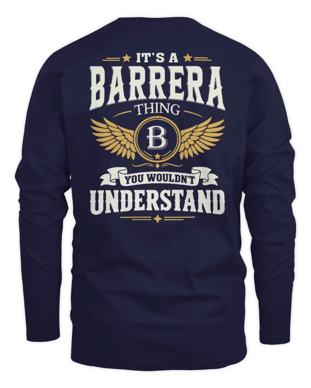 BARRERA KT06-M008 It’s a [NAME] Thing – You Wouldn’t Understand | Personalized Vintage T-Shirt - Men's Long Sleeved T-Shirt - Navy