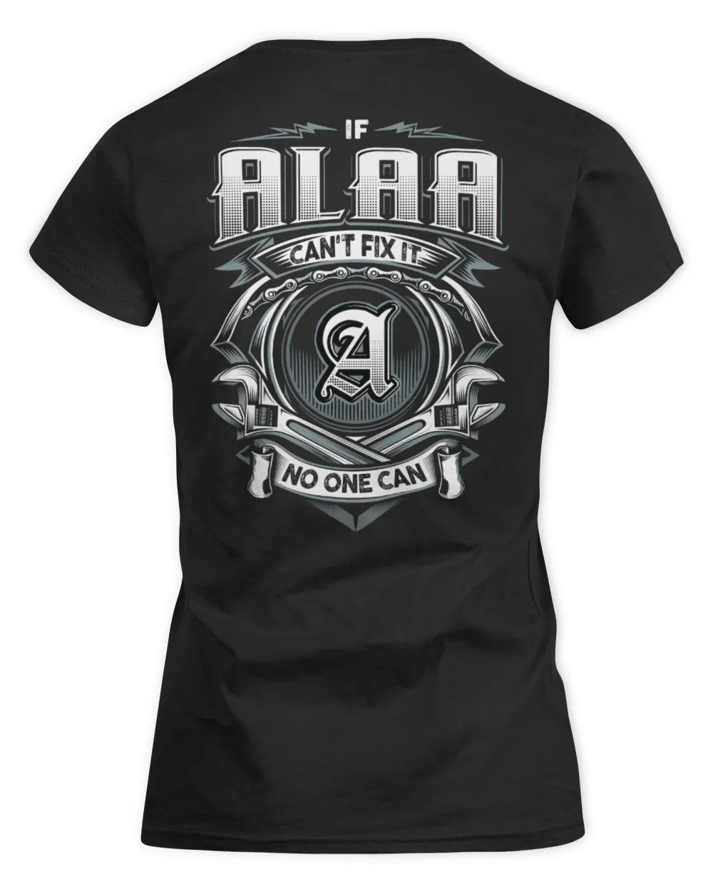 ALAA AP81-K4-626 - Personalized Ahmed Quote Apparel “If Ahmed Can't Fix It, No One Can” - Women's Standard T-Shirt - Black