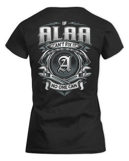 ALAA AP81-K4-626 - Personalized Ahmed Quote Apparel “If Ahmed Can't Fix It, No One Can” - Women's Standard T-Shirt - Black