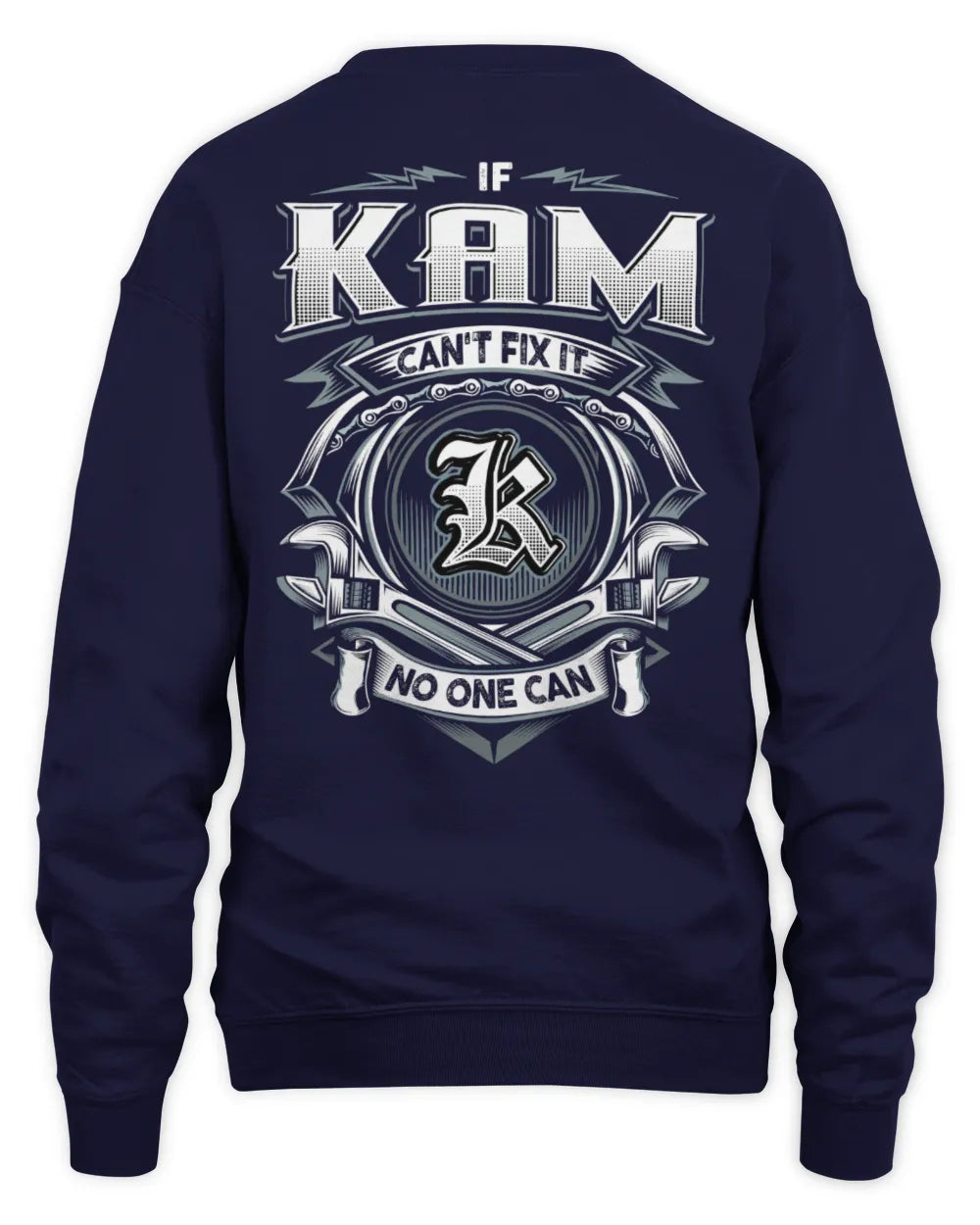 KAM AP81-K4-626 - Personalized Ahmed Quote Apparel “If Ahmed Can't Fix It, No One Can” - Unisex Sweatshirt - Navy