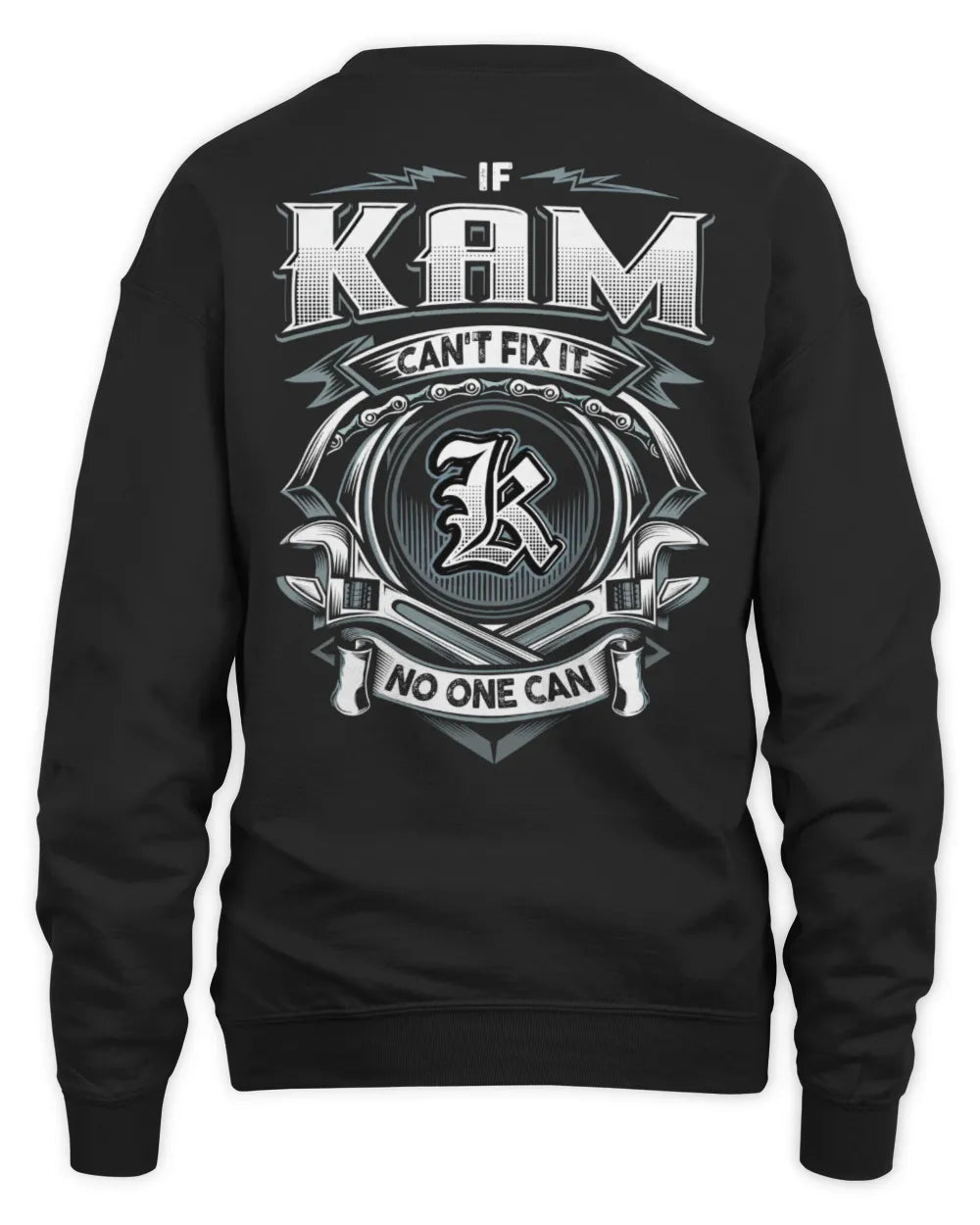 KAM AP81-K4-626 - Personalized Ahmed Quote Apparel “If Ahmed Can't Fix It, No One Can” - Unisex Sweatshirt - Black