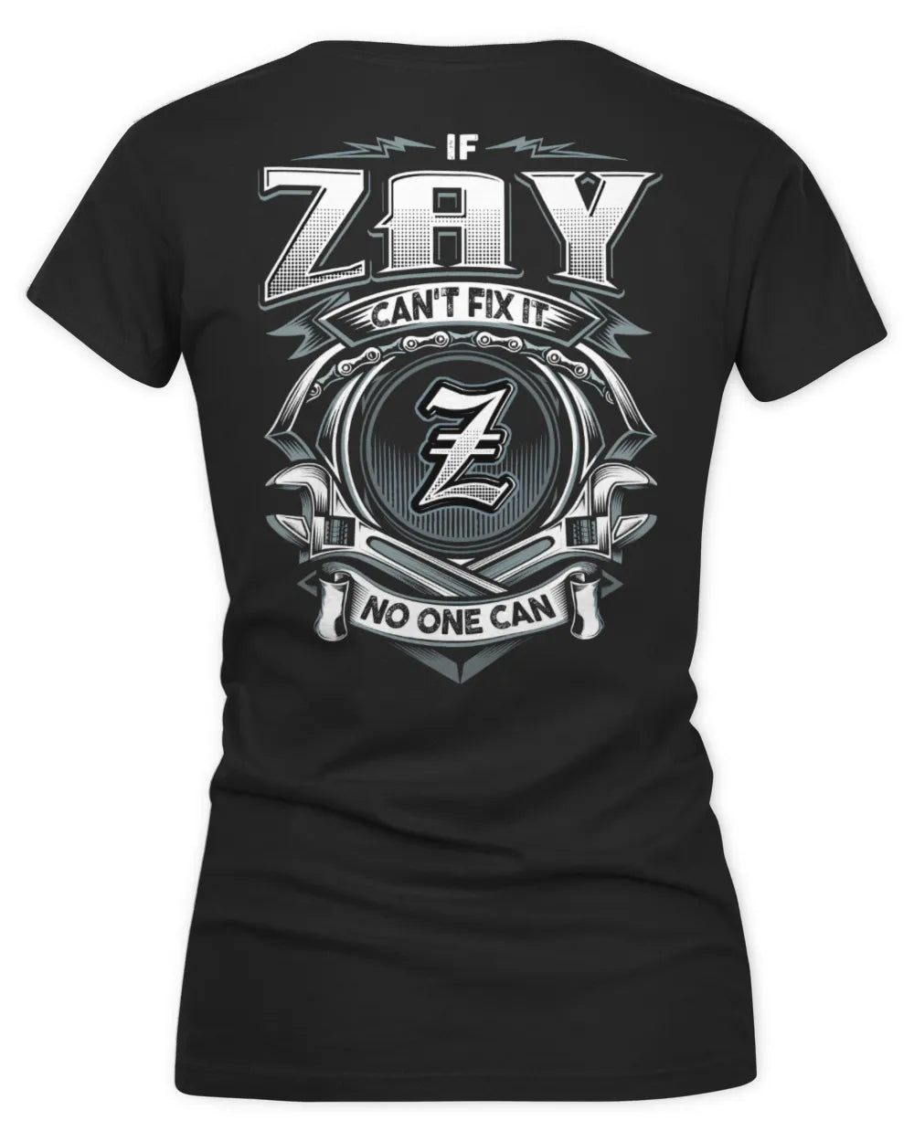 ZAY AP81-K4-626 - Personalized Ahmed Quote Apparel “If Ahmed Can't Fix It, No One Can” - Women's V-Neck T-Shirt - Black