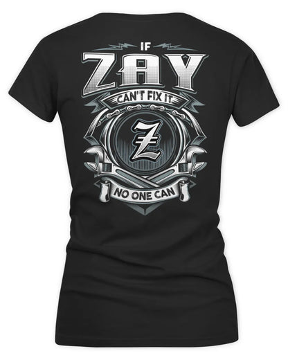 ZAY AP81-K4-626 - Personalized Ahmed Quote Apparel “If Ahmed Can't Fix It, No One Can” - Women's V-Neck T-Shirt - Black