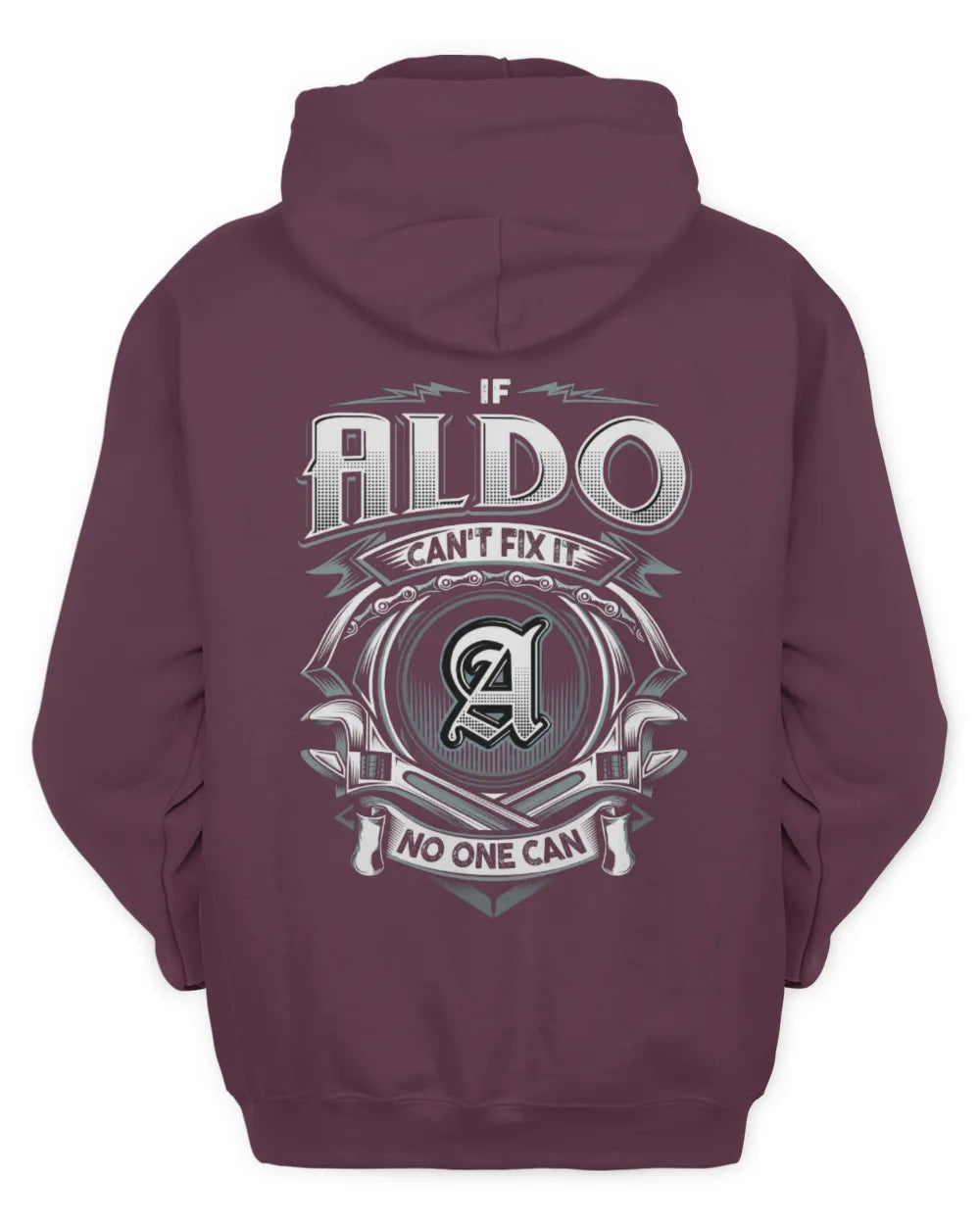ALDO AP81-K4-626 - Personalized Ahmed Quote Apparel “If Ahmed Can't Fix It, No One Can” - Unisex Hoodie - Maroon