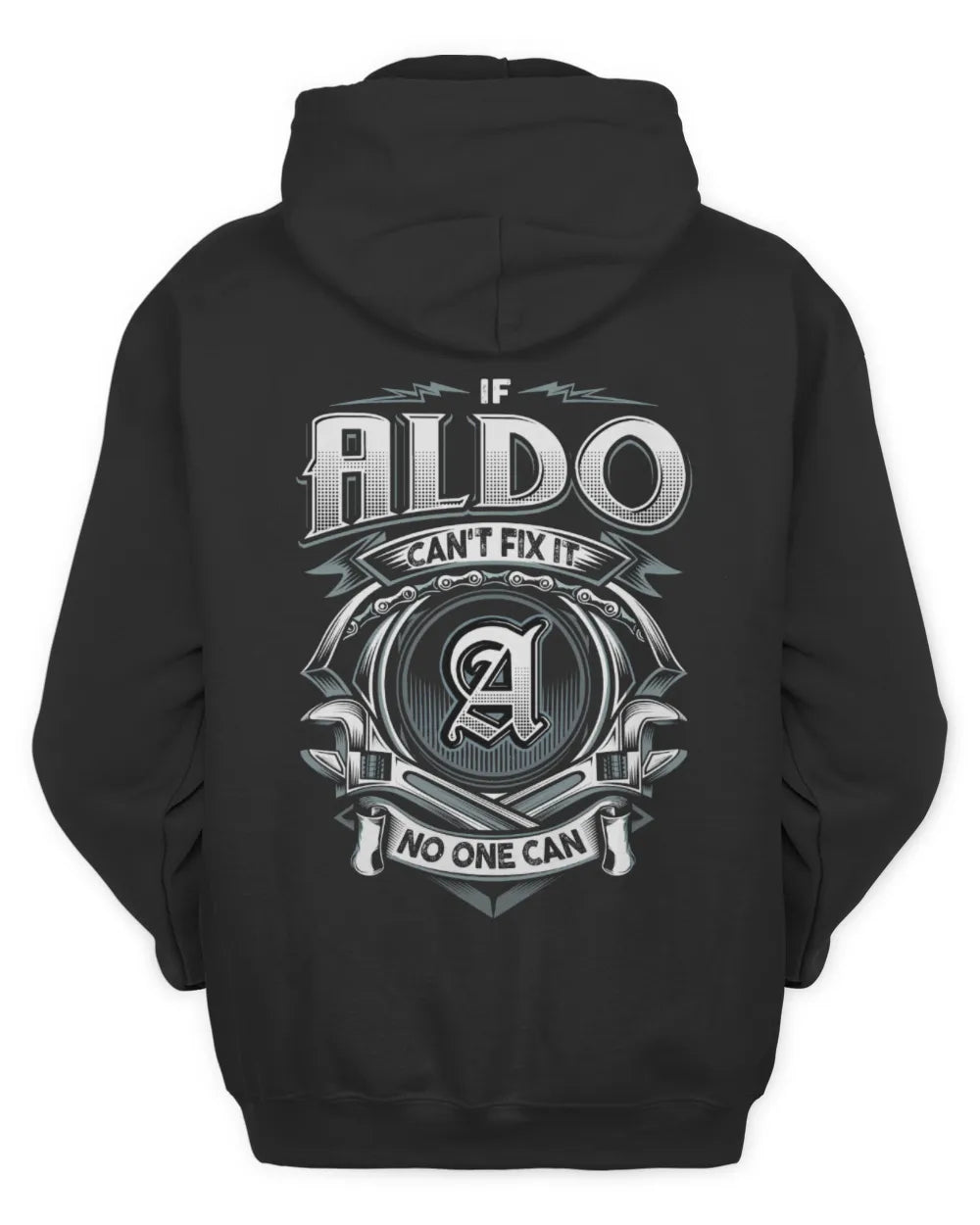 ALDO AP81-K4-626 - Personalized Ahmed Quote Apparel “If Ahmed Can't Fix It, No One Can” - Unisex Hoodie - Black