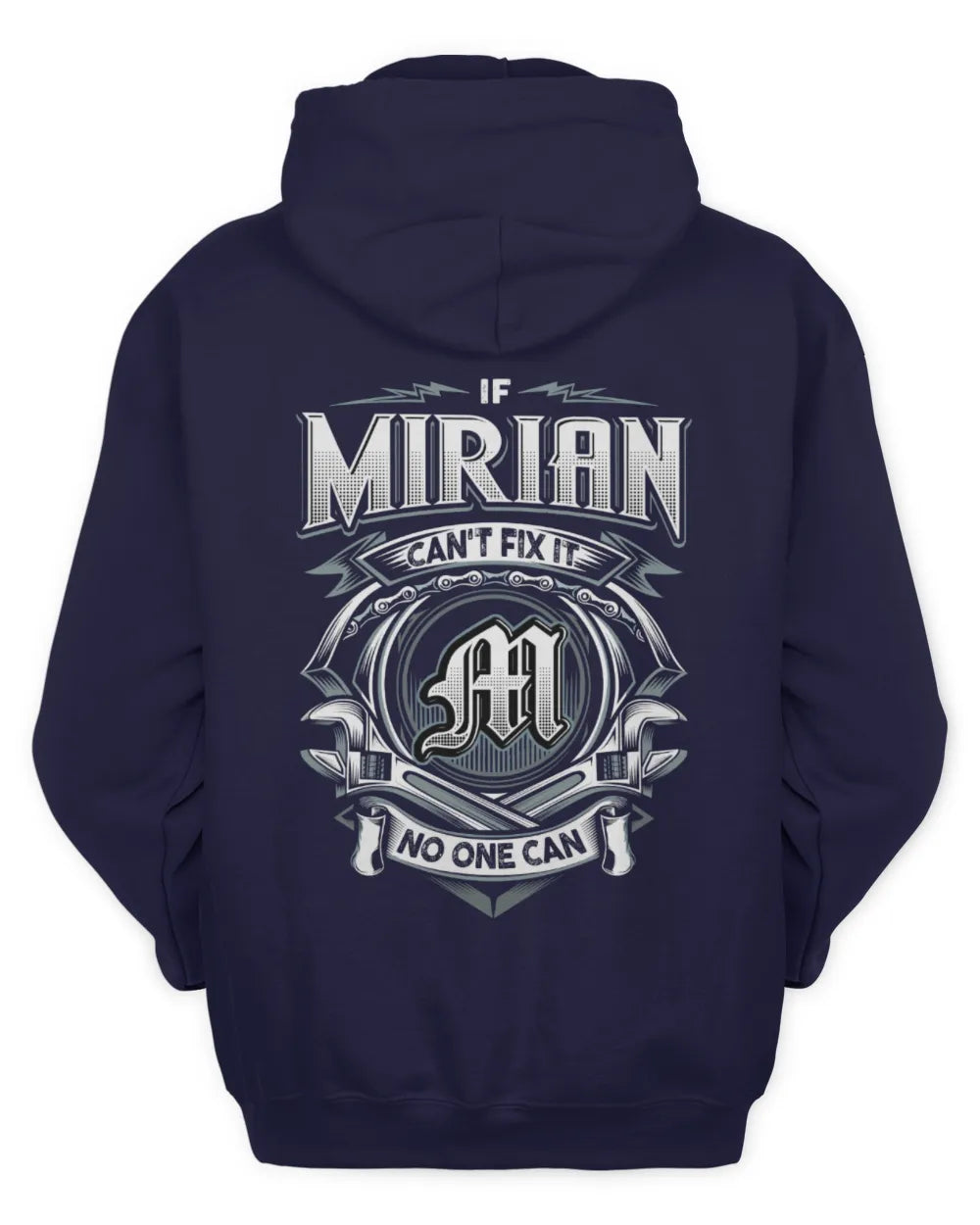 MIRIAN AP81-K4-626 - Personalized Ahmed Quote Apparel “If Ahmed Can't Fix It, No One Can” - Unisex Hoodie - Navy