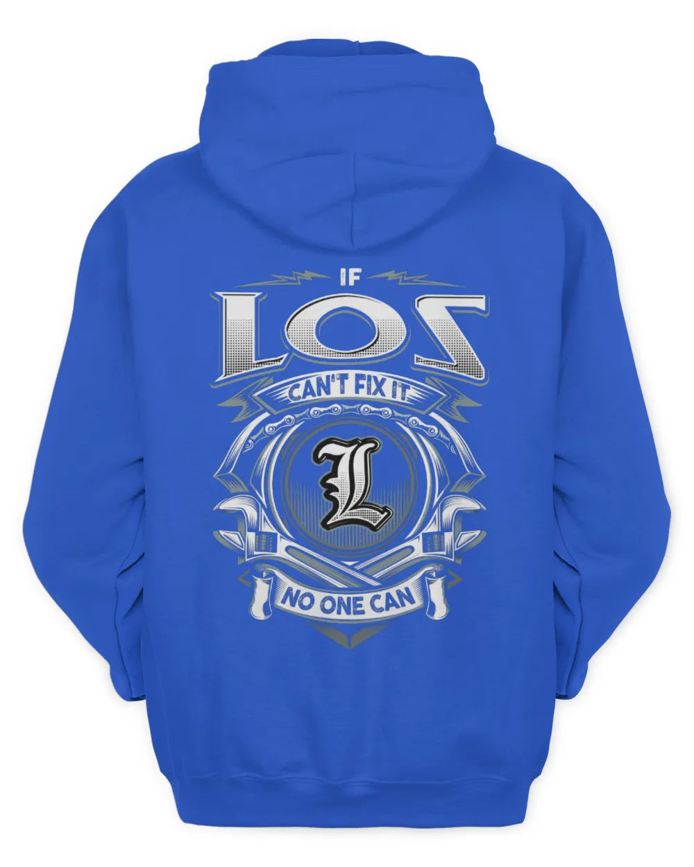 LOS AP81-K4-626 - Personalized Ahmed Quote Apparel “If Ahmed Can't Fix It, No One Can” - Unisex Hoodie - Royal
