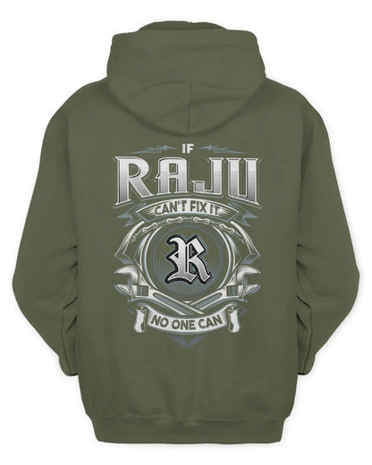 RAJU AP81-K4-626 - Personalized Ahmed Quote Apparel “If Ahmed Can't Fix It, No One Can” - Unisex Hoodie - Military Green