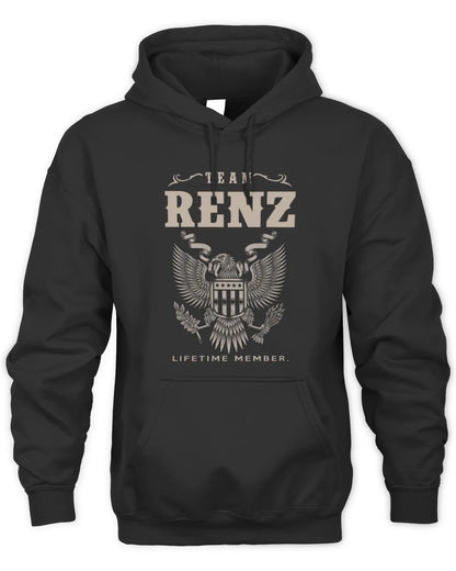 RENZ TP06-K82 – Personalized Classic Style Apparel “Team NAME Lifetime Member” - Unisex Hoodie - Black
