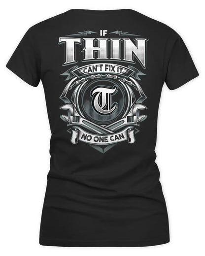 THIN AP81-K4-626 - Personalized Ahmed Quote Apparel “If Ahmed Can't Fix It, No One Can” - Women's V-Neck T-Shirt - Black