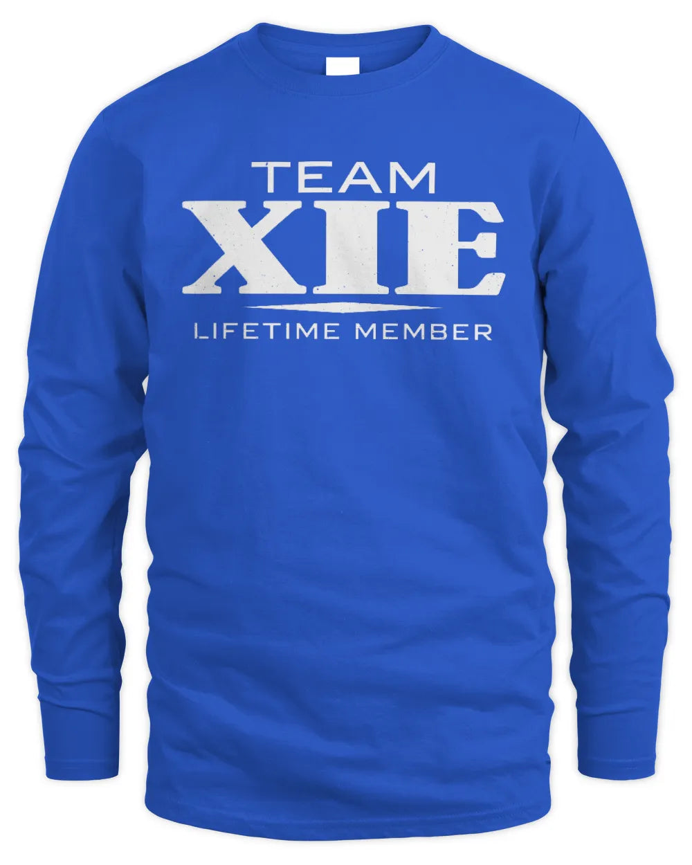 XIE BL62-K4-128 - Personalized “Team NAME Lifetime Member” - Men's Long Sleeved T-Shirt - Royal