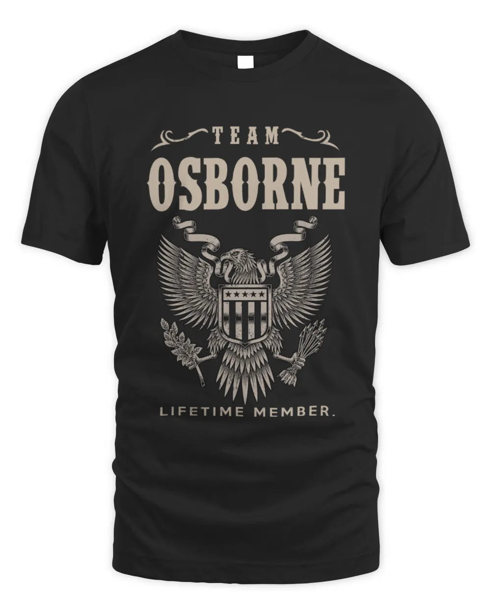 OSBORNE TP06-K82 – Personalized Classic Style Apparel “Team NAME Lifetime Member” - Unisex Standard T-Shirt - Black