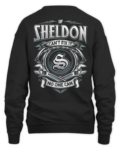SHELDON AP81-K4-626 - Personalized Ahmed Quote Apparel “If Ahmed Can't Fix It, No One Can” - Unisex Sweatshirt - Black