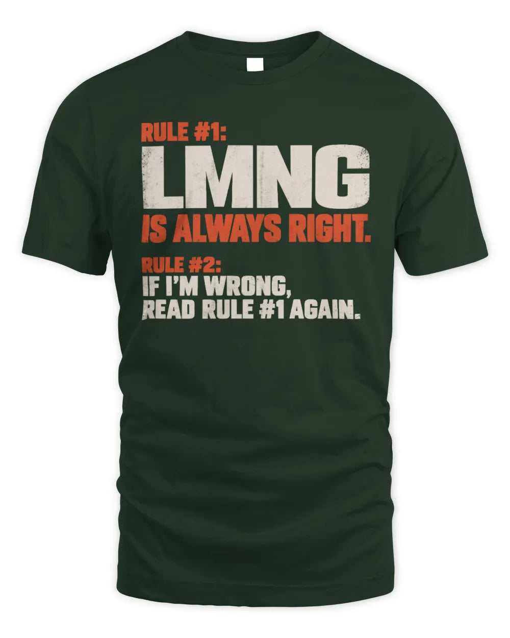 LMNG NP1-H006 
Always Right Personalized Name T-Shirt – Funny Custom Name Shirt - Unisex Standard T-Shirt - Forest Green