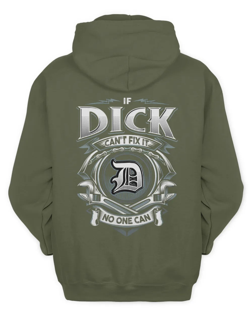 DICK AP81-K4-626 - Personalized Ahmed Quote Apparel “If Ahmed Can't Fix It, No One Can” - Unisex Hoodie - Military Green