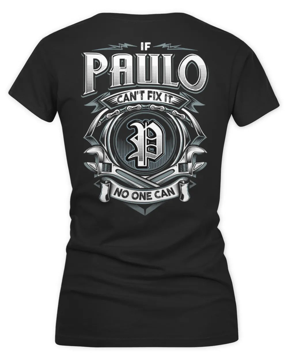 PAULO AP81-K4-626 - Personalized Ahmed Quote Apparel “If Ahmed Can't Fix It, No One Can” - Women's V-Neck T-Shirt - Black