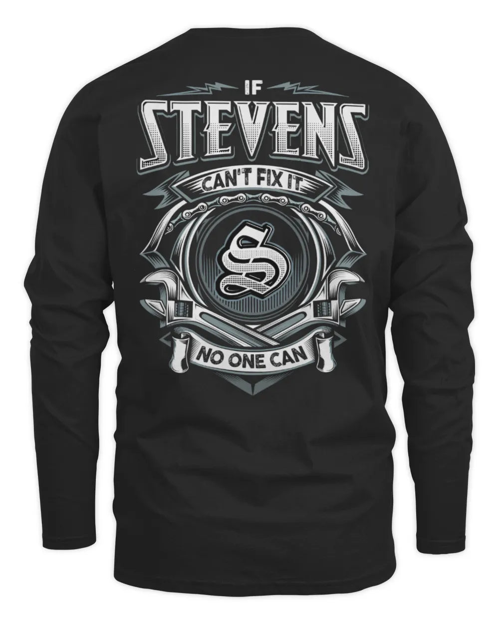 STEVENS AP81-K4-626 - Personalized Ahmed Quote Apparel “If Ahmed Can't Fix It, No One Can” - Men's Long Sleeved T-Shirt - Black