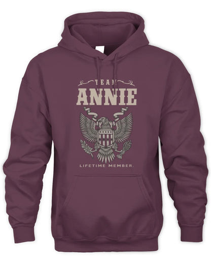 ANNIE TP06-K82 – Personalized Classic Style Apparel “Team NAME Lifetime Member” - Unisex Hoodie - Maroon