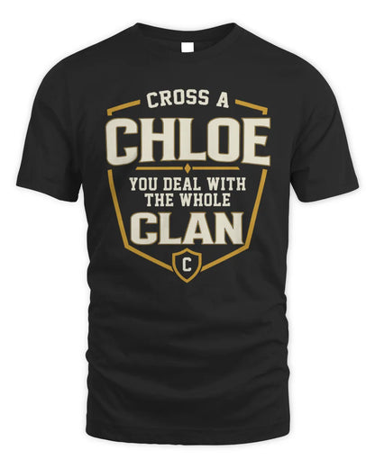 CHLOE NT1-K008 Cross A/An NAME, You Deal With the Whole Clan | Personalized Vintage T-Shirt - Unisex Standard T-Shirt - Black