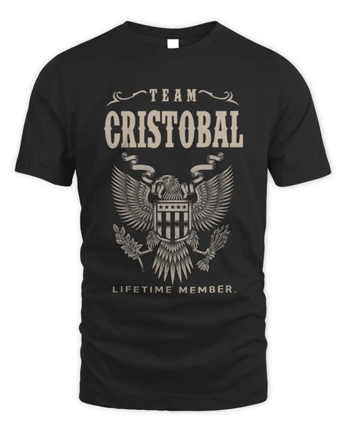 CRISTOBAL TP06-K82 – Personalized Classic Style Apparel “Team NAME Lifetime Member” - Unisex Standard T-Shirt - Black