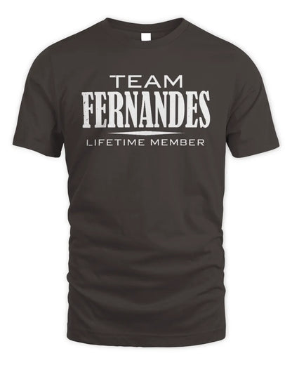 FERNANDES BL62-K4-128 - Personalized “Team NAME Lifetime Member” - Unisex Standard T-Shirt - Dark Chocolate