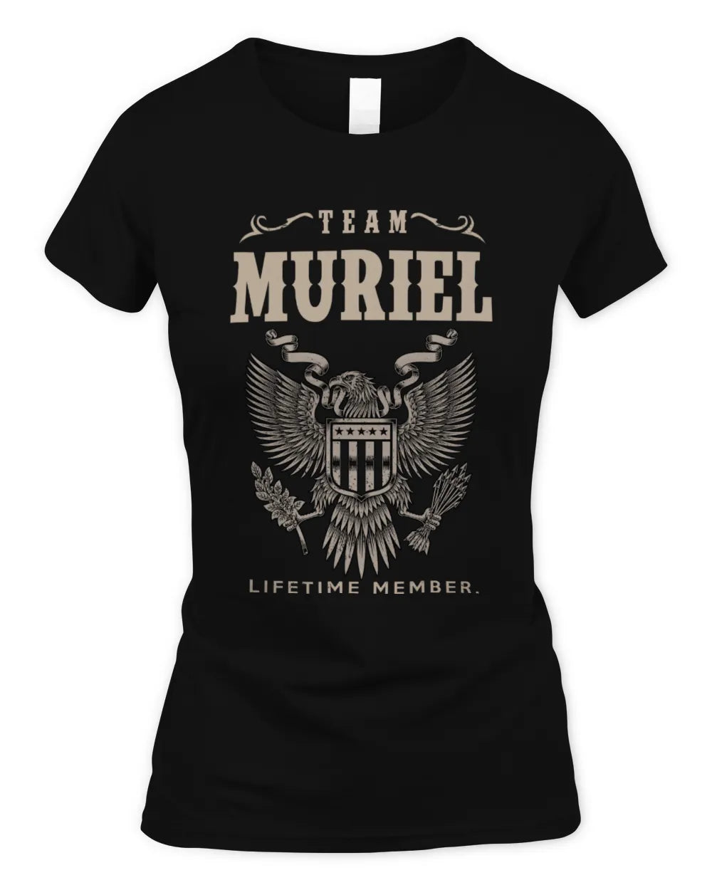 MURIEL TP06-K82 – Personalized Classic Style Apparel “Team NAME Lifetime Member” - Women's Standard T-Shirt - Black