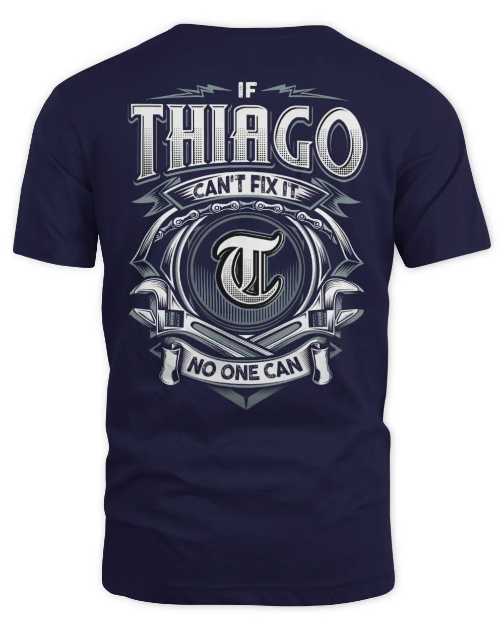 THIAGO AP81-K4-626 - Personalized Ahmed Quote Apparel “If Ahmed Can't Fix It, No One Can” - Unisex Standard T-Shirt - Navy