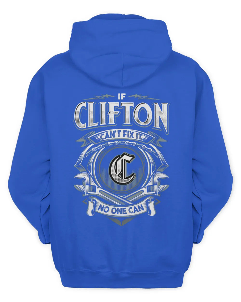 CLIFTON AP81-K4-626 - Personalized Ahmed Quote Apparel “If Ahmed Can't Fix It, No One Can” - Unisex Hoodie - Royal
