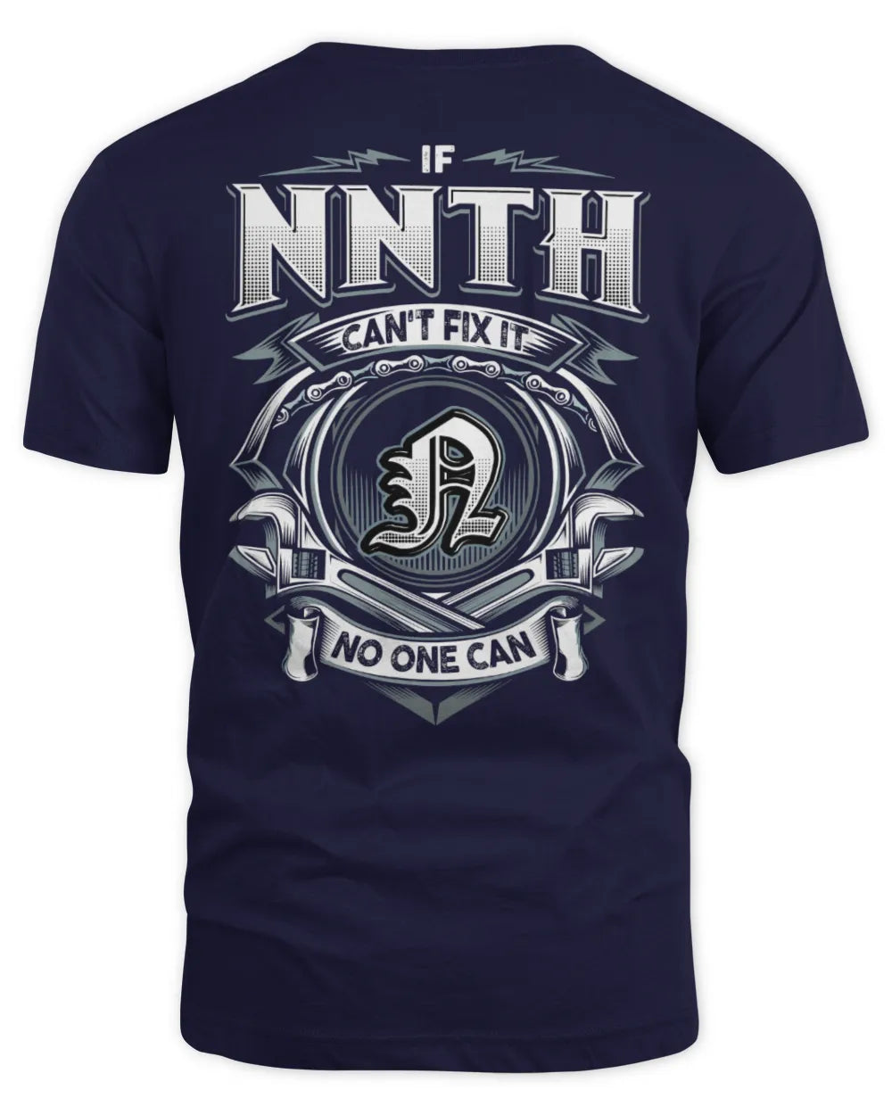 NNTH AP81-K4-626 - Personalized Ahmed Quote Apparel “If Ahmed Can't Fix It, No One Can” - Unisex Standard T-Shirt - Navy