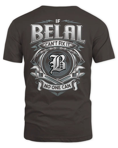 BELAL AP81-K4-626 - Personalized Ahmed Quote Apparel “If Ahmed Can't Fix It, No One Can” - Unisex Standard T-Shirt - Dark Chocolate