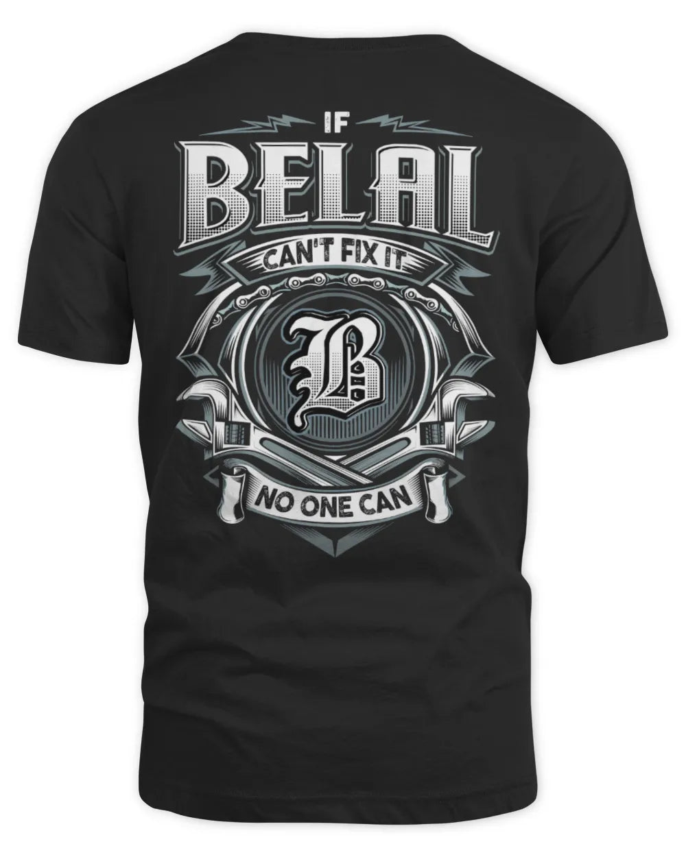 BELAL AP81-K4-626 - Personalized Ahmed Quote Apparel “If Ahmed Can't Fix It, No One Can” - Unisex Standard T-Shirt - Black