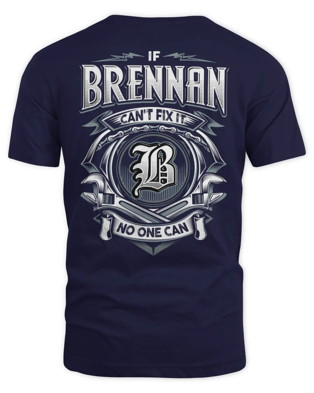 BRENNAN AP81-K4-626 - Personalized Ahmed Quote Apparel “If Ahmed Can't Fix It, No One Can” - Unisex Standard T-Shirt - Navy