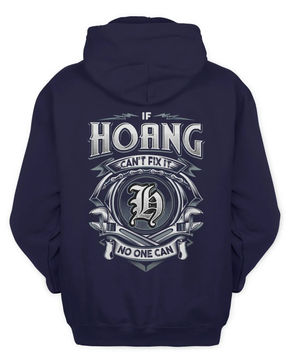 HOANG AP81-K4-626 - Personalized Ahmed Quote Apparel “If Ahmed Can't Fix It, No One Can” - Unisex Hoodie - Navy