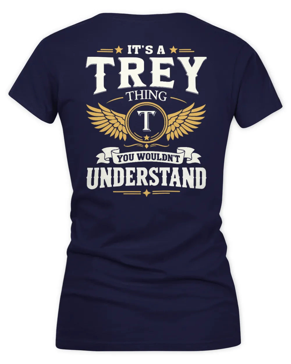 TREY KT06-M008 It’s a [NAME] Thing – You Wouldn’t Understand | Personalized Vintage T-Shirt - Women's V-Neck T-Shirt - Navy