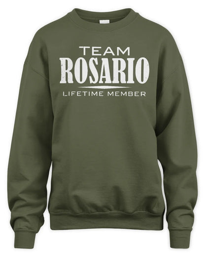 ROSARIO BL62-K4-128 - Personalized “Team NAME Lifetime Member” - Unisex Sweatshirt - Military Green